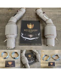 Lamborghini Gallardo Hi-Flow Catalytic KIT SS w/SS Heat Shields- VIP Exhaust by Millionaire Racing!